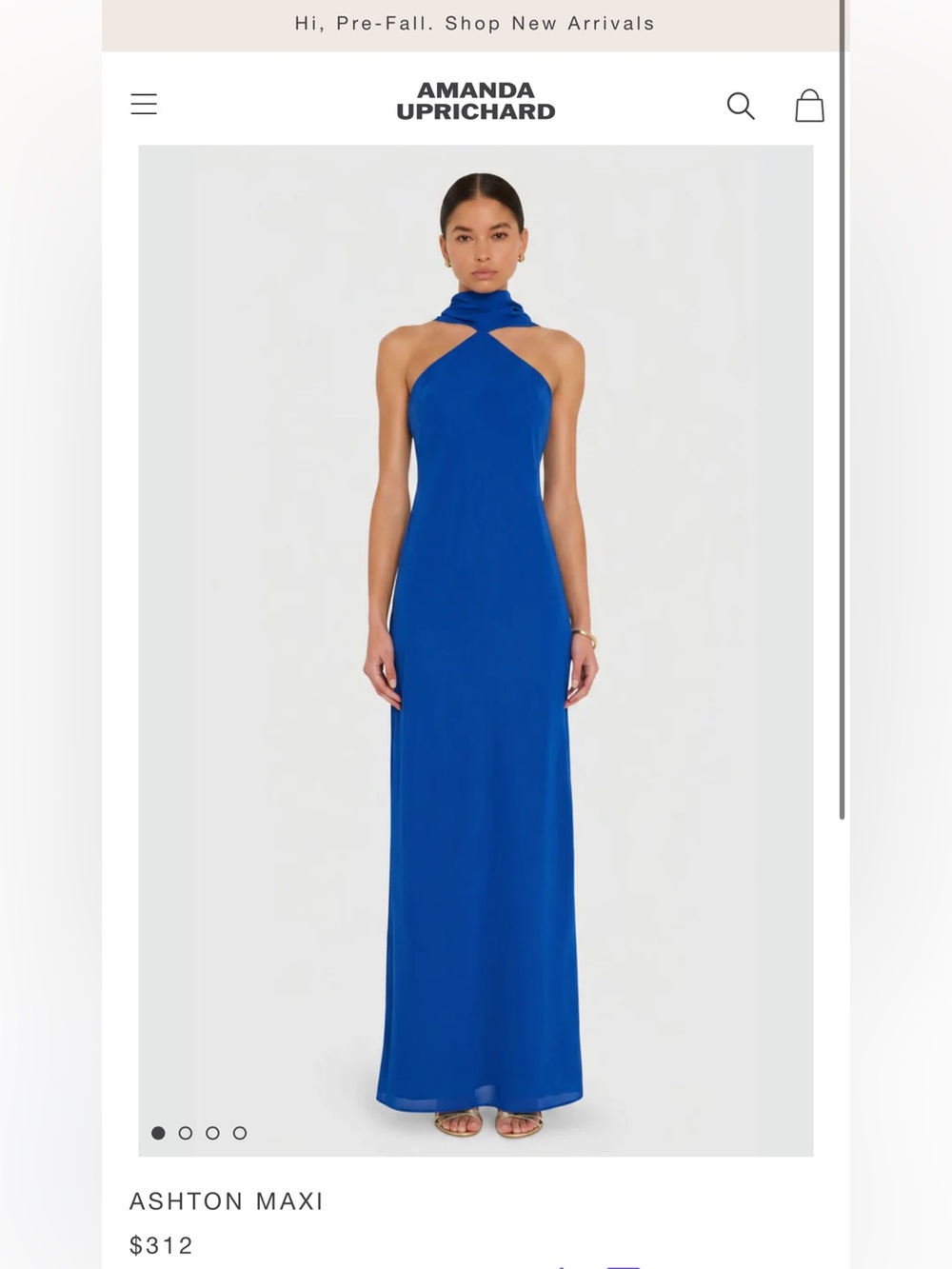 Amanda Uprichard Ashton Maxi Dress